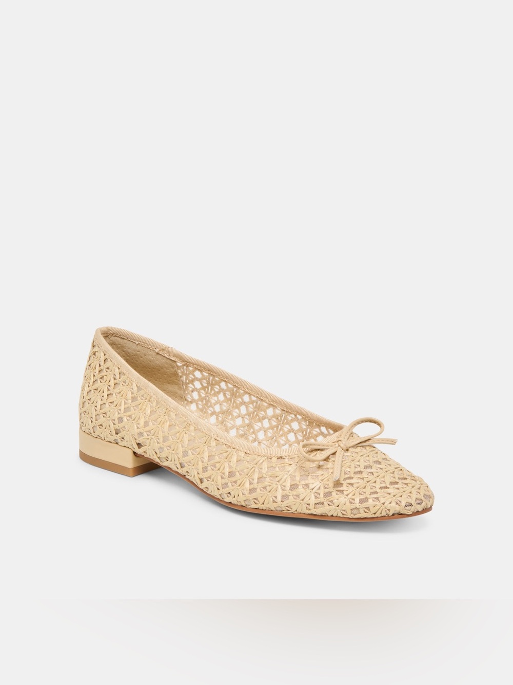 Dolce Vita Ulicia Ballet Flats Light Natural Cross Hatch Raffia, Size 6.5